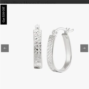 Ovalline Hoop Earrings arrive new in box
